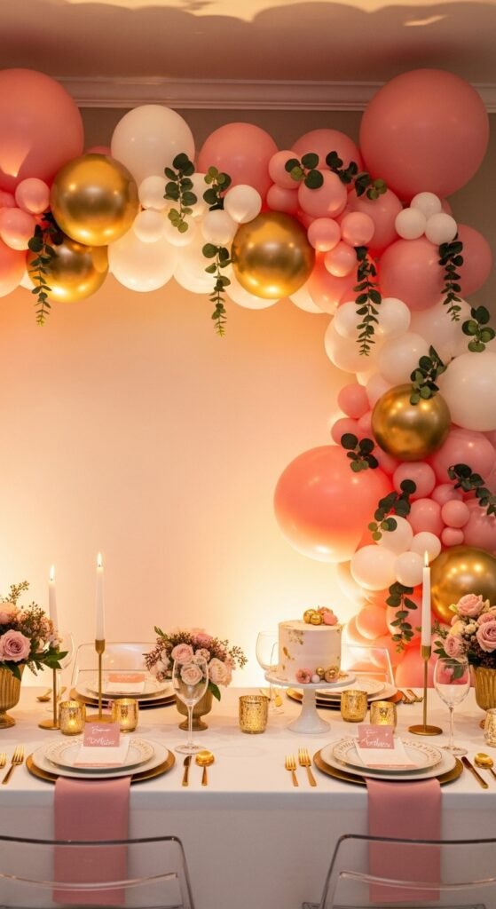 Blush and Gold Party Garland