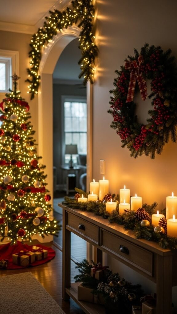 How to style a Christmas foyer