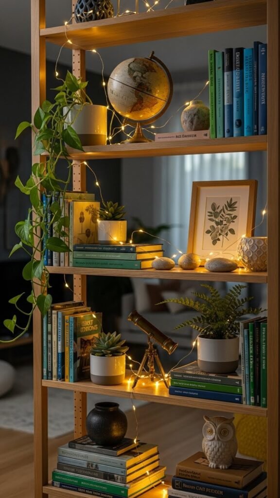 Style Fairy Lights With Furniture and Shelving