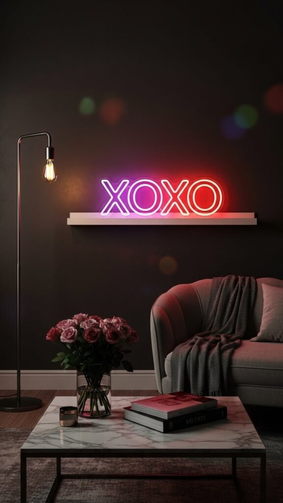 Neon-Style XOXO Light