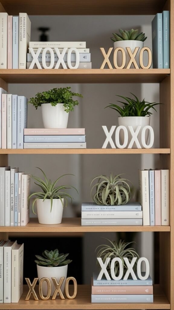 XOXO Shelf Styling