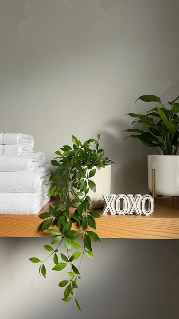 XOXO Bathroom Shelf Decor