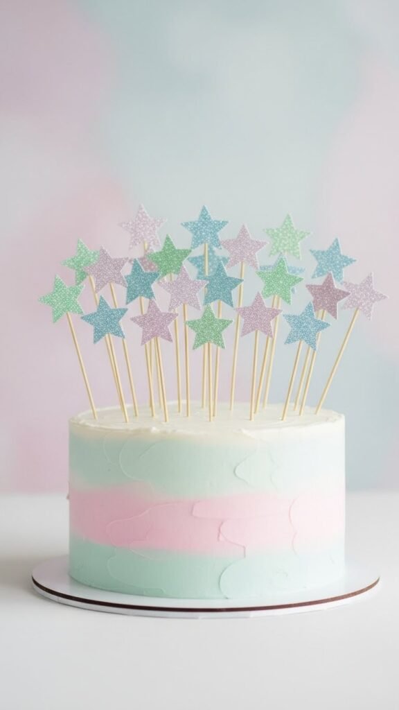 Star-Shaped Glitter Picks