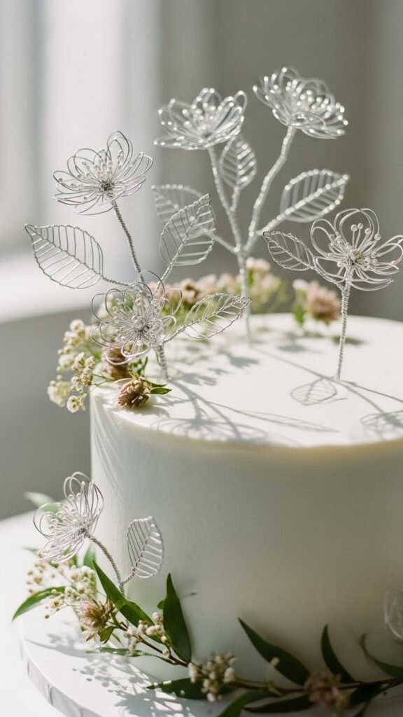  Floral Wire Cake Toppers