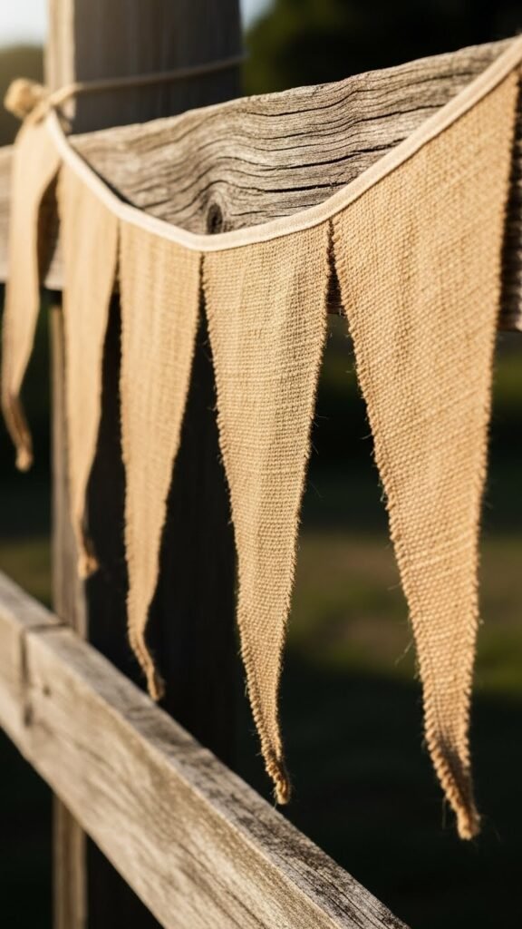 Burlap-Style Banner Flags