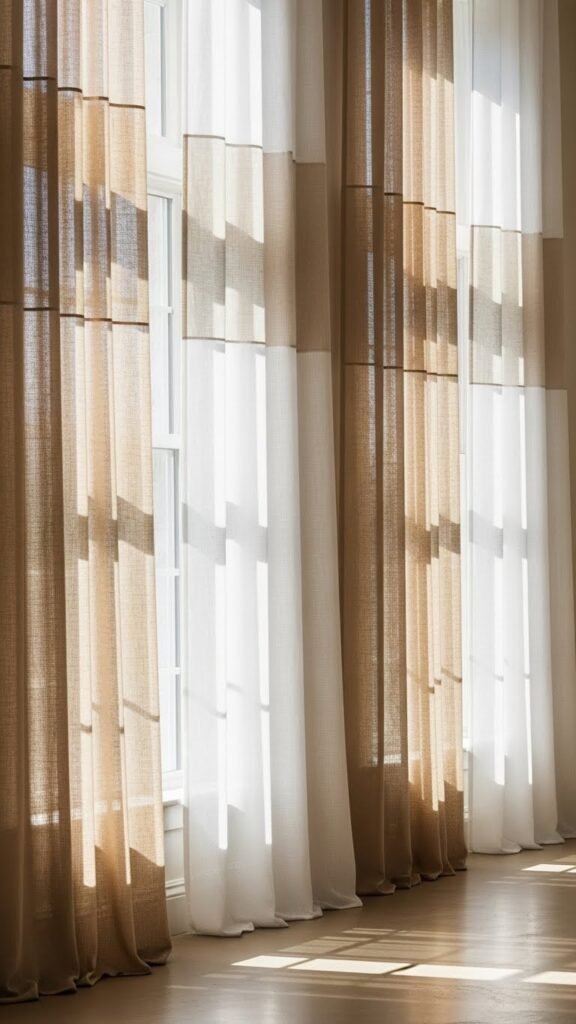 Layered Linen Curtains for Soft Light