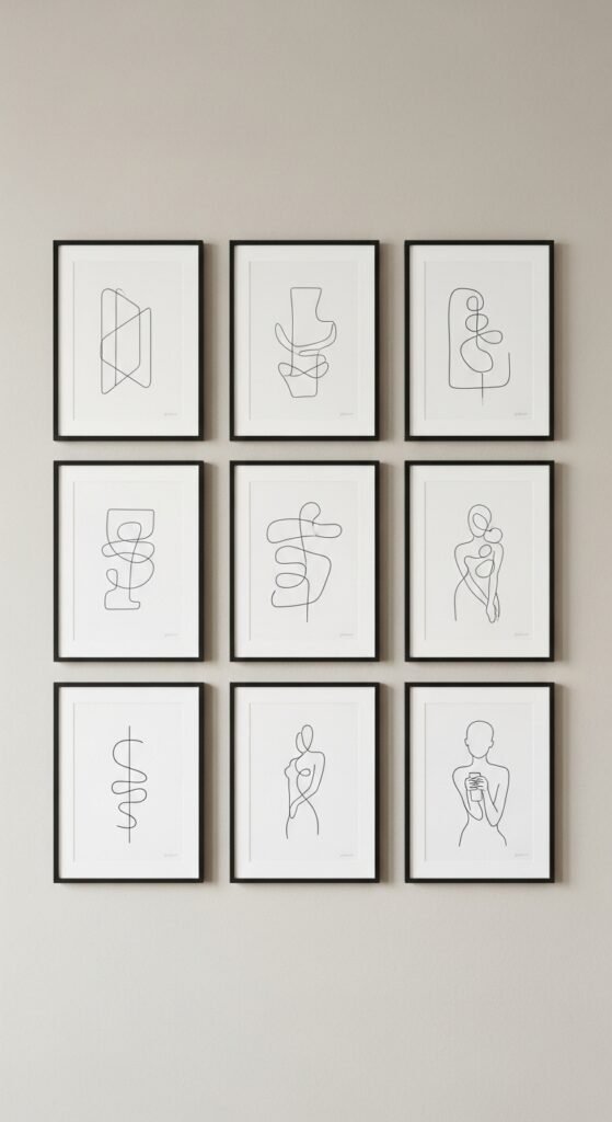 Minimal Line Art Drawings