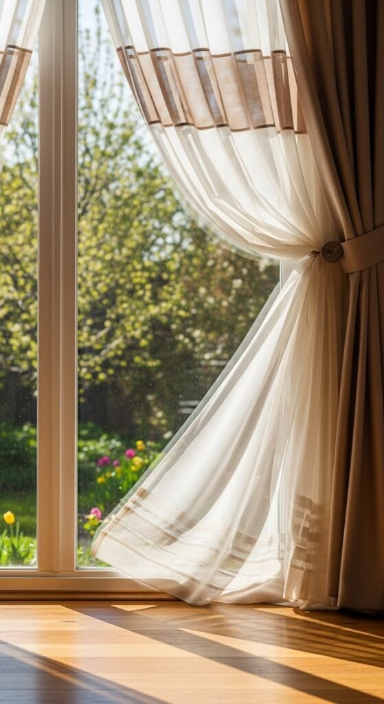 Sheer Layered Curtains