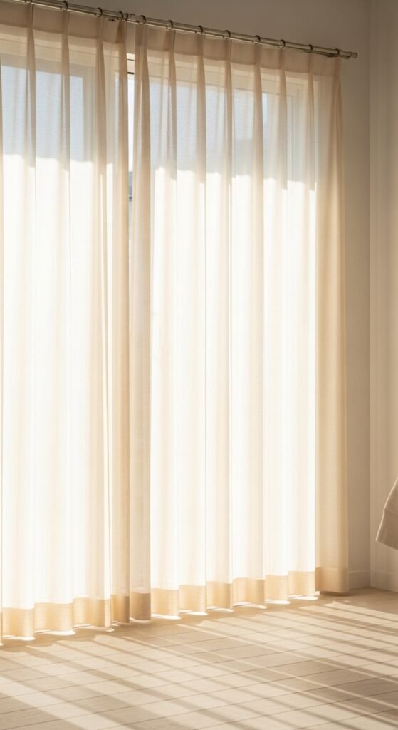 Sheer Neutral Curtains